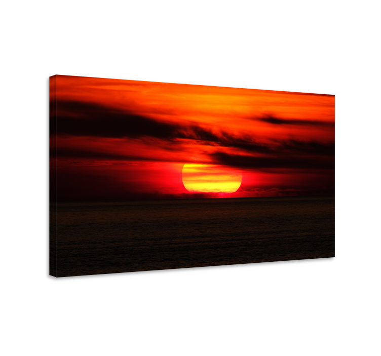 Tableau paysages vue imprenable sur le coucher de soleil - TenStickers