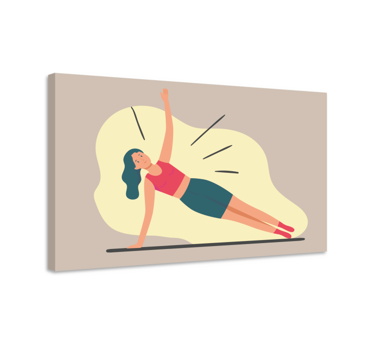 Tableau sports pose de fitness - TenStickers