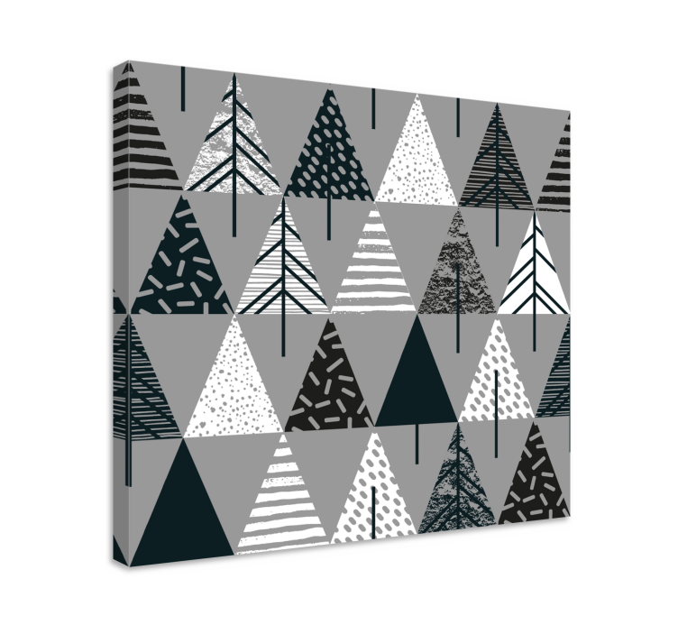 Tableau arbres sommets de pins stylisés - TenStickers