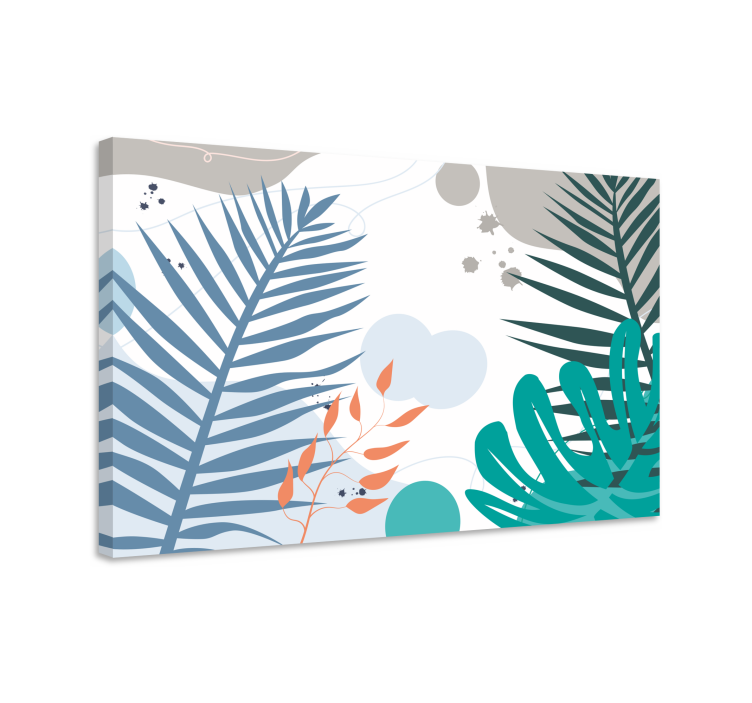 Tableau fleurs et plantes motifs de feuilles modernes - TenStickers