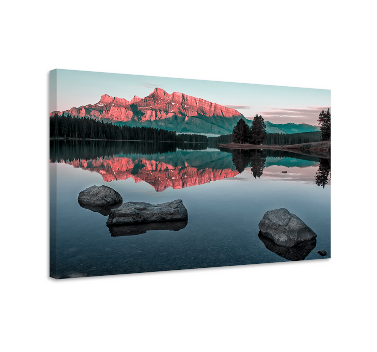 Tableau paysages reflets sereins de montagnes - TenStickers