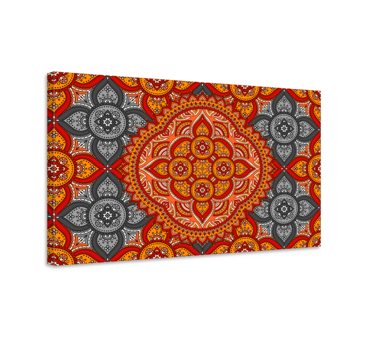 Tableau mandala motif floral complexe - TenStickers