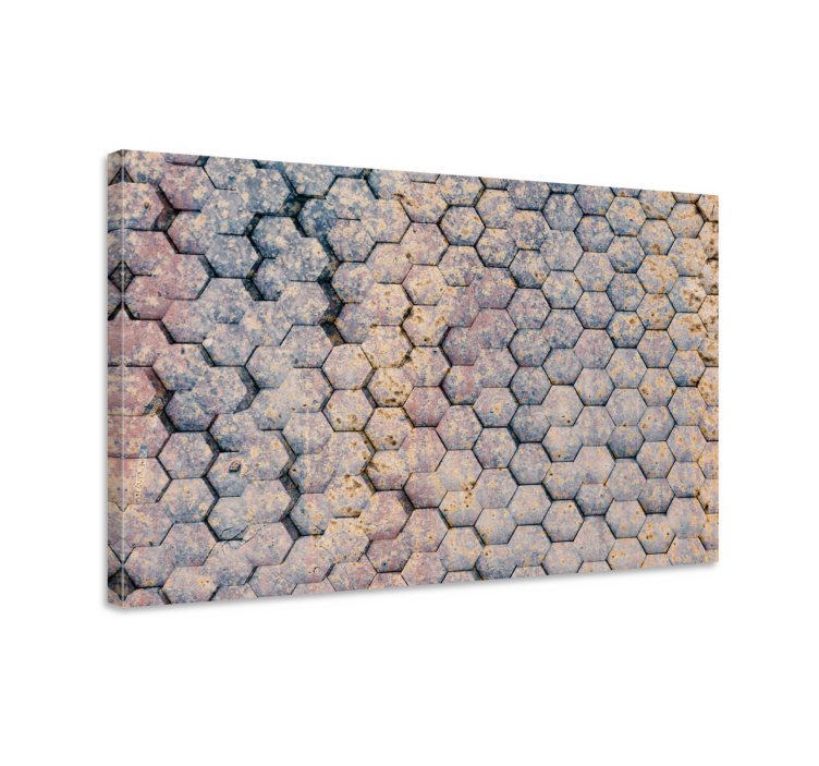 Tableau géométrique design à motif hexagonal - TenStickers