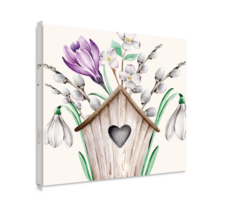 Tableau fleurs et plantes arrangement floral nichoir - TenStickers