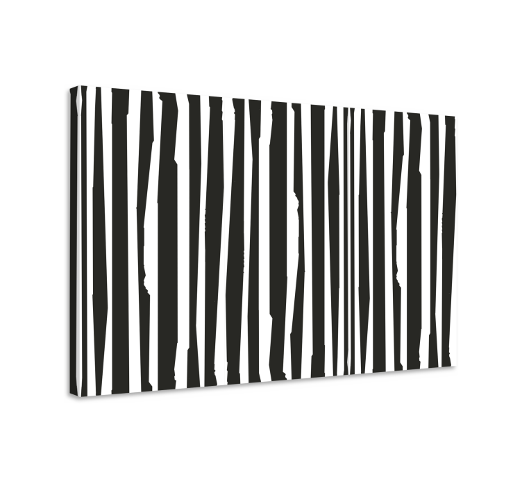 Tableau bouddha rayures monochromes frappantes - TenStickers