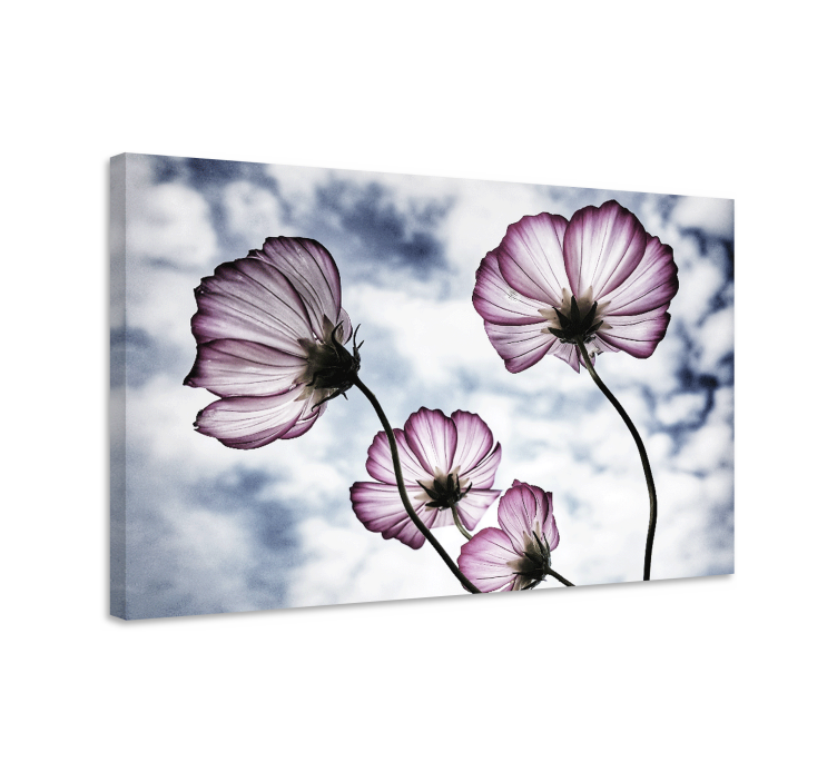 Tableau fleurs et plantes en silhouette - TenStickers