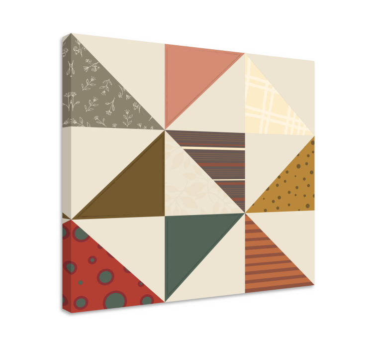 Tableau bouddha mosaïque à motifs géométriques - TenStickers