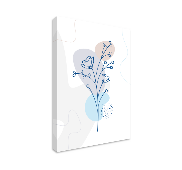 Tableau fleurs et plantes contours floraux - TenStickers