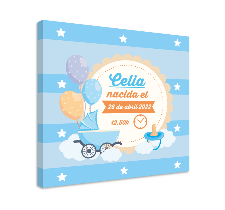 Tableau bébé célébration d'annonce de naissance - TenStickers