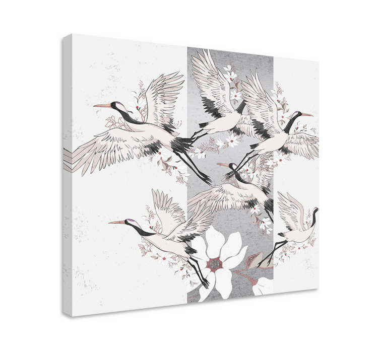 Tableau paysages gracieuses grues s'élevant - TenStickers