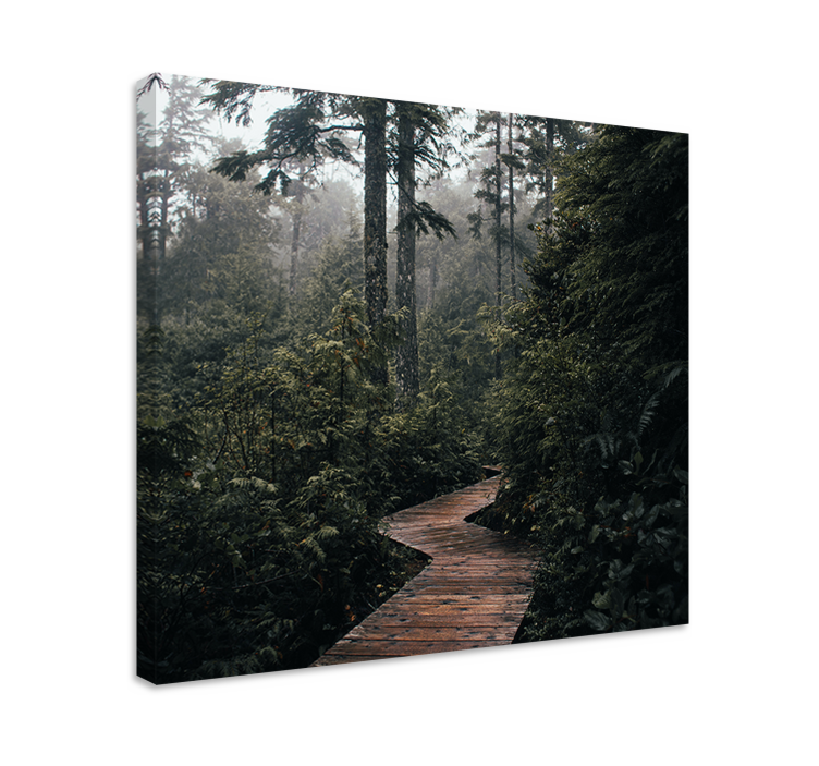 Tableau paysages sentier forestier tranquille - TenStickers