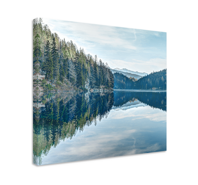 Tableau paysages reflet paisible sur lac - TenStickers