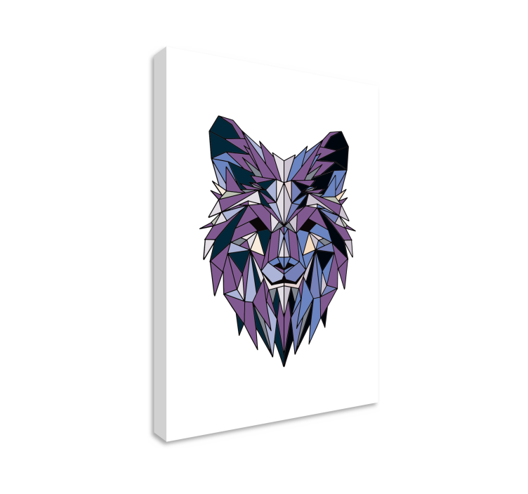 Tableau chevaux visage de lion polygonal - TenStickers