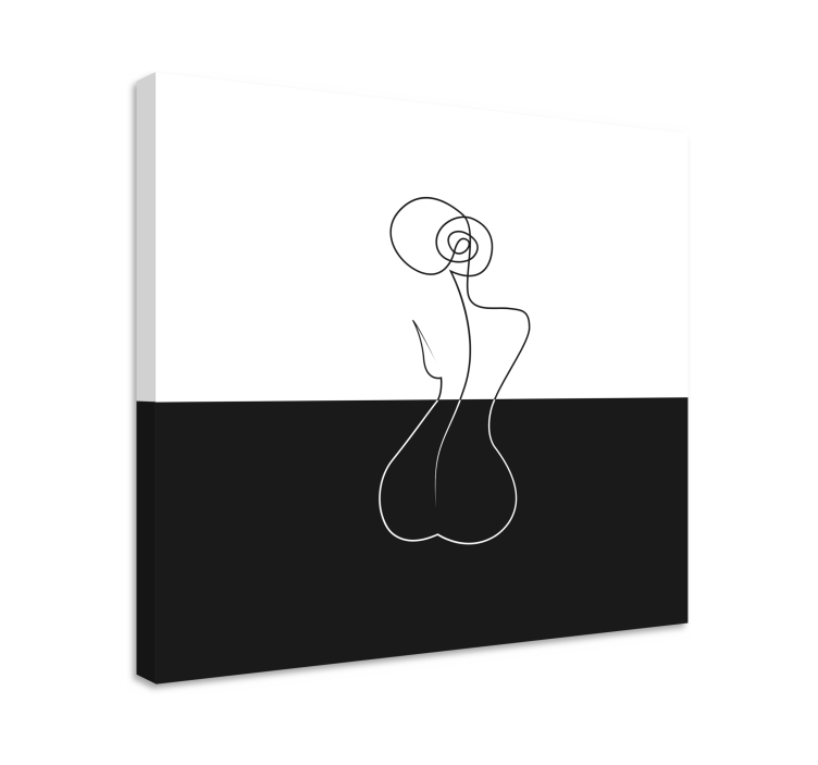 Tableau abstrait art linéaire minimaliste - TenStickers
