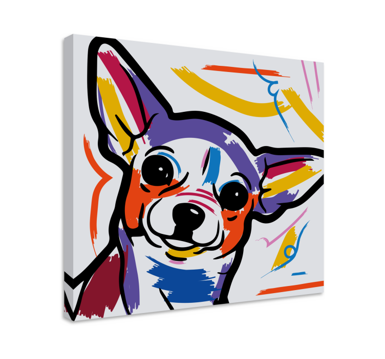 Tableau chiens œuvre colorée pour animaux - TenStickers