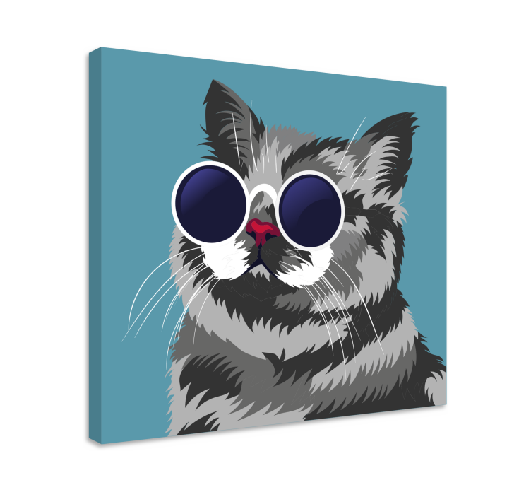 Tableau chat portrait de chat élégant - TenStickers
