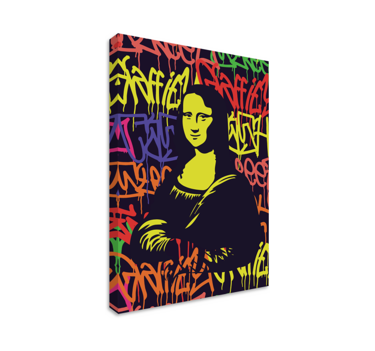 Tableau art mona lisa graffiti - TenStickers