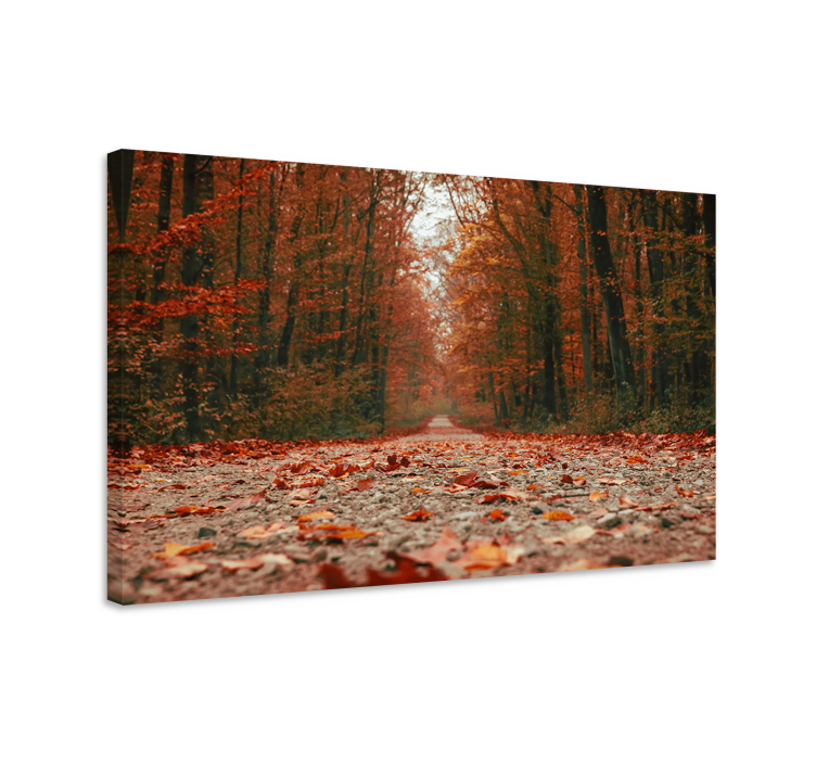 Tableau paysages sentier d'automne - TenStickers