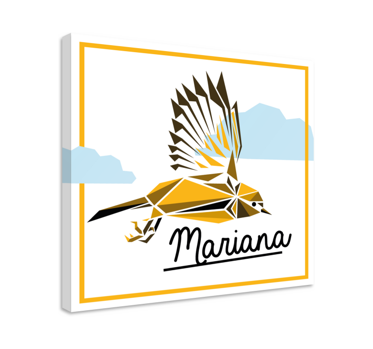 Tableau oiseaux oiseau jaune volant - TenStickers