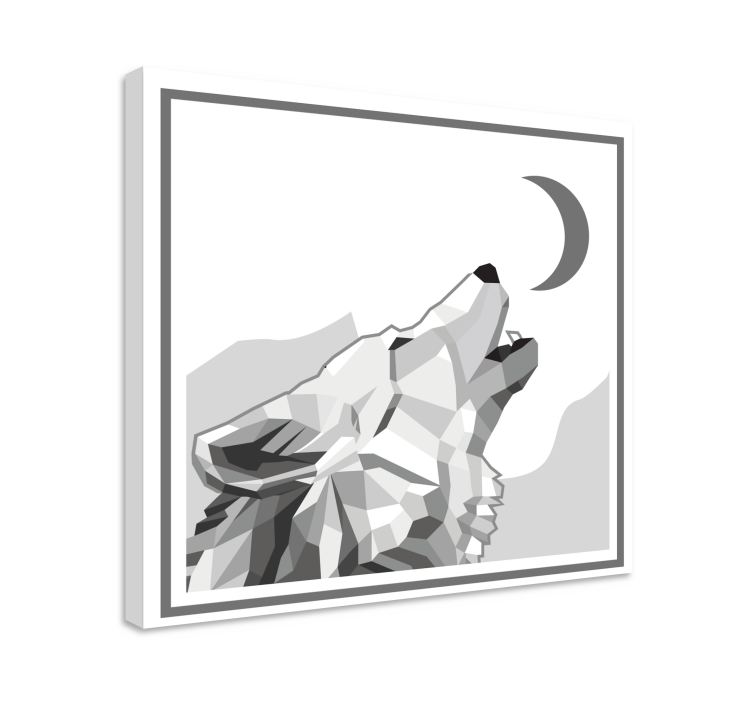 Tableau chiens loup hurlant - TenStickers