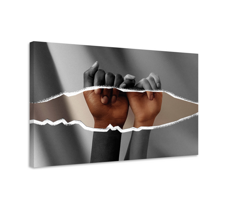 Tableau personnage mains ensemble - TenStickers