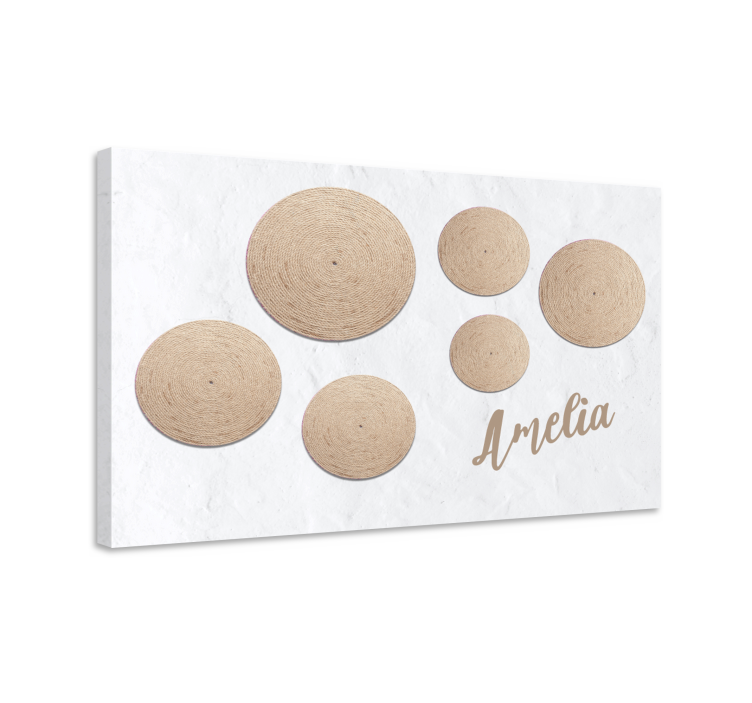 Tableau ornemental cercles texturés naturels - TenStickers