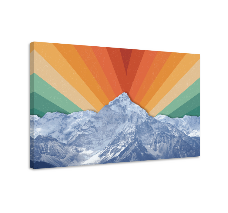Tableau paysages lever de soleil majestueux en montagne - TenStickers