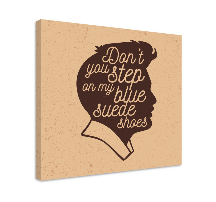 Tableau paroles musique "Blue suede shoes" - TenStickers