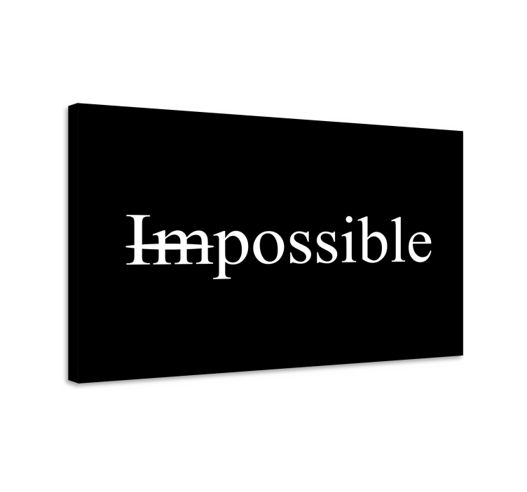 Tableau motivation impossible barré - TenStickers