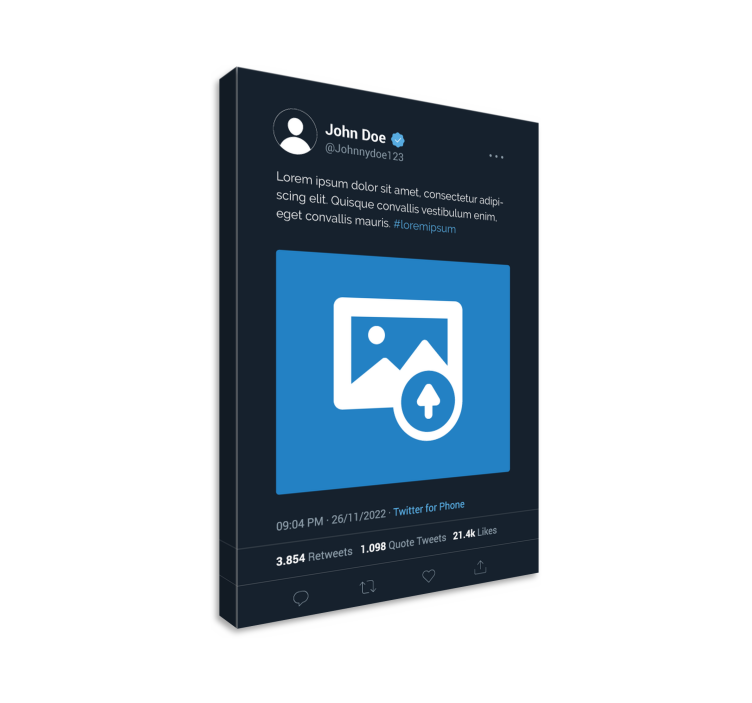 Tableau Twitter X photo personnalisé - TenStickers
