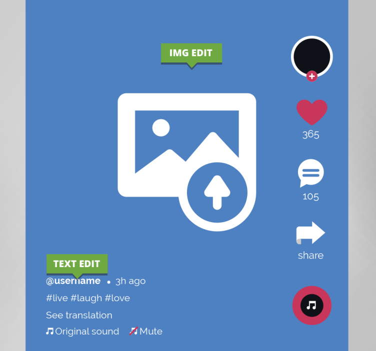 Tableau photo personnalisable Tiktok - TenStickers
