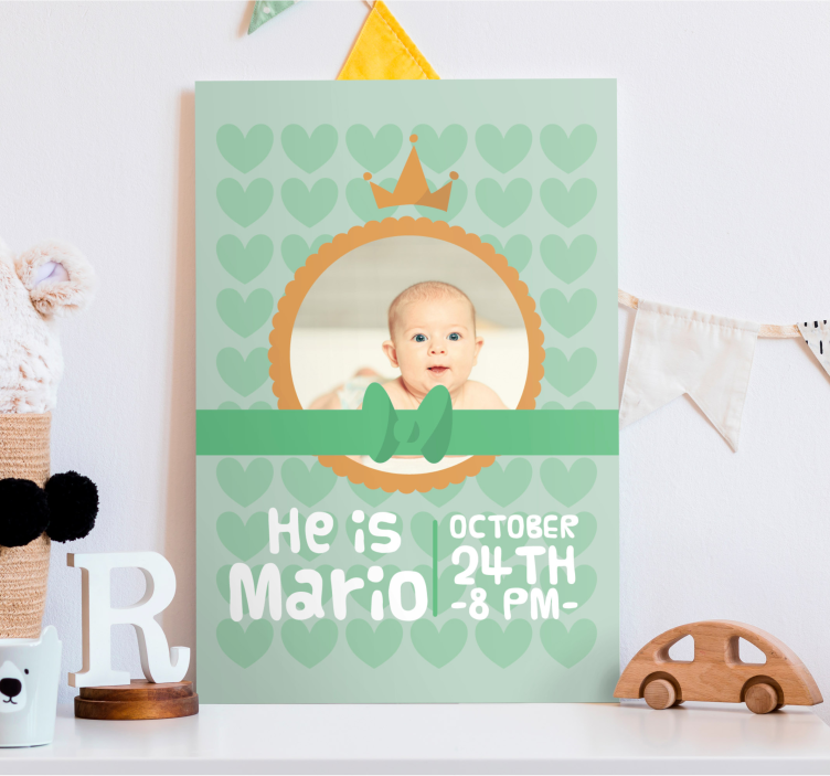 Tableau bébé il est mario - TenStickers