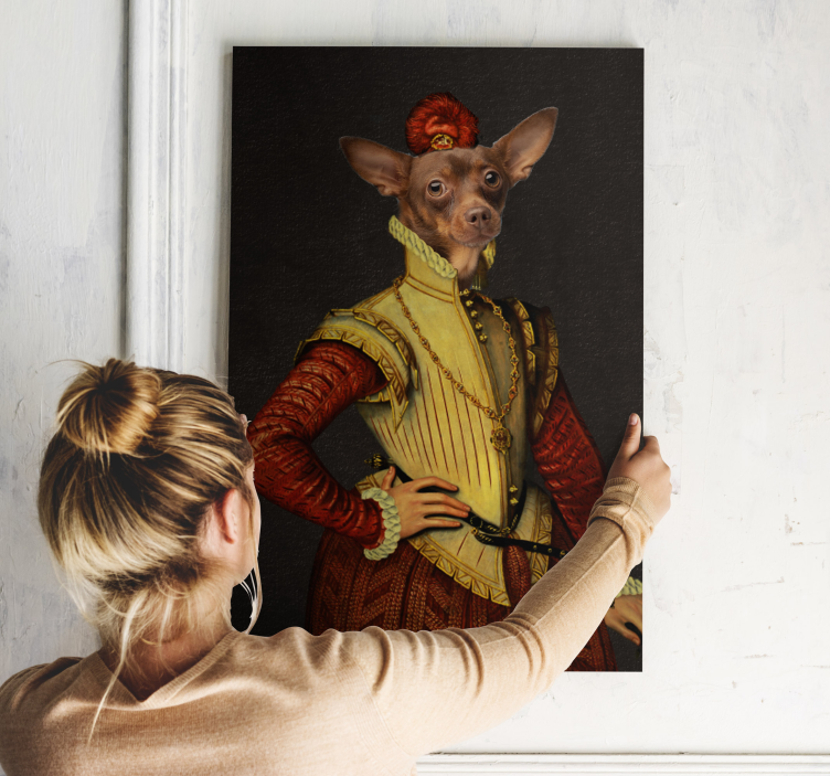 Tableau tableau aristocrate personnalisé chien - TenStickers