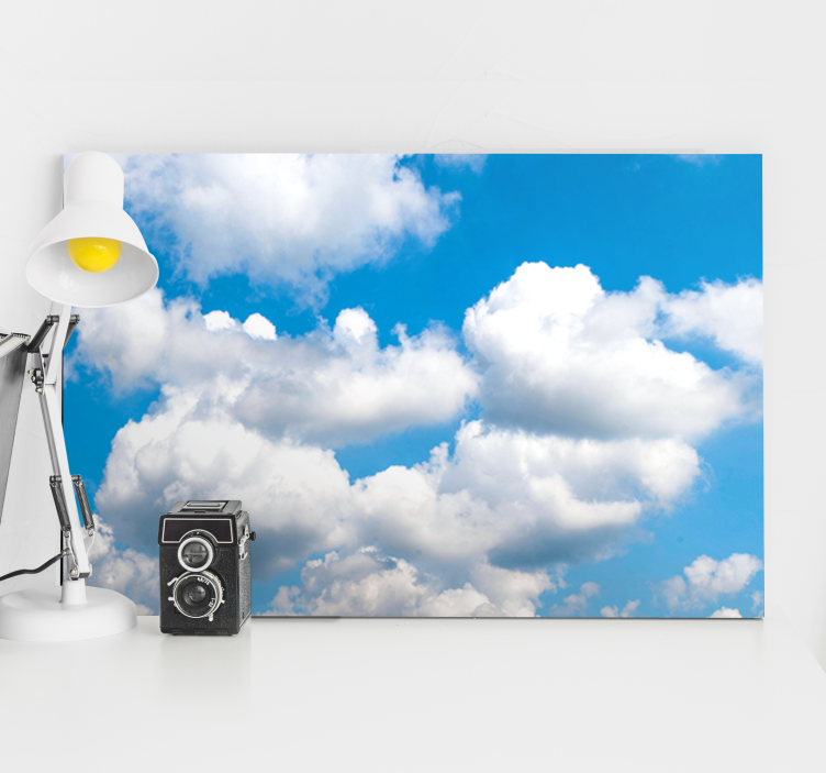 Tableau paysages nuages blancs duveteux - TenStickers