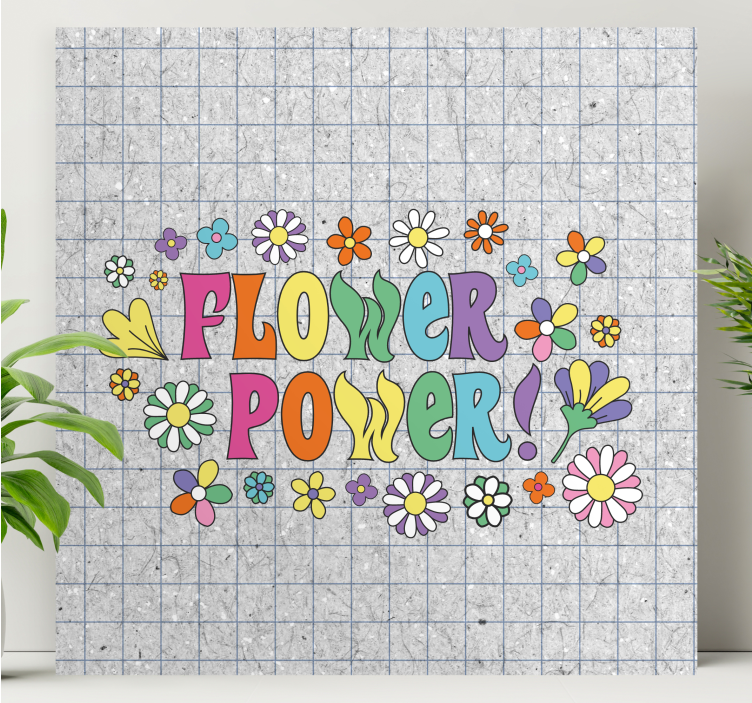 Tableau fleurs et plantes design floral dynamique - TenStickers