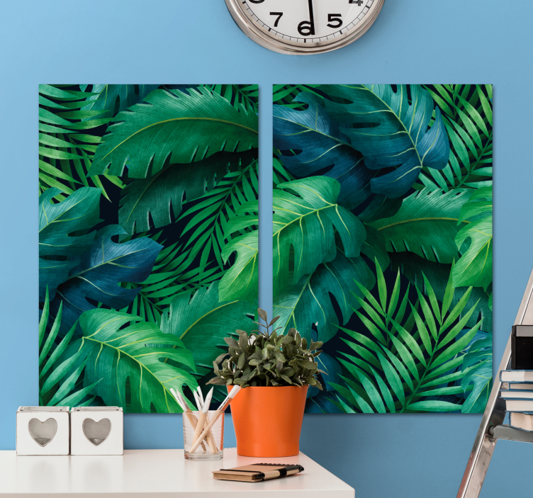 Tableau fleurs et plantes verdure tropicale - TenStickers