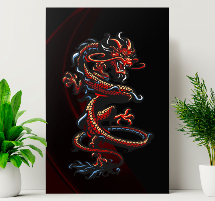 Tableau libellule design de dragon majestueux - TenStickers