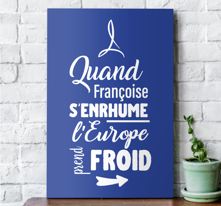 Tableau personnalisé quand paris attrape froid - TenStickers