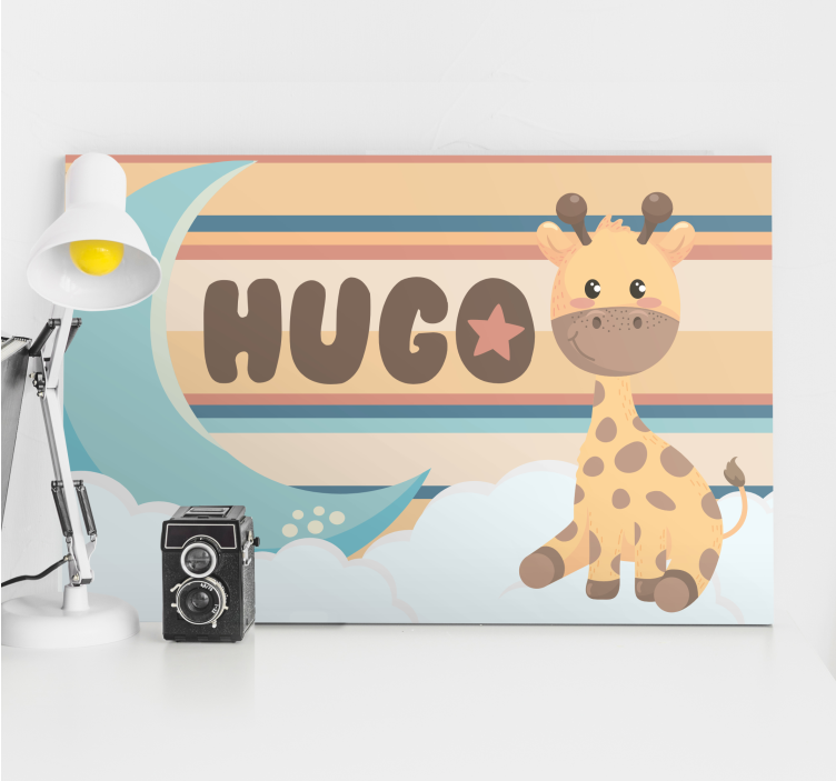 Tableau bébé conception ludique de girafe - TenStickers
