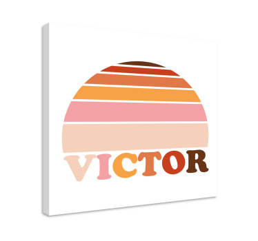 Tableau vintage nom du coucher du soleil - TenStickers