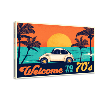 Tableau rétro Bienvenue dans les années 70 - TenStickers