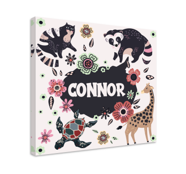 Tableau chambre enfant collage naturel personnalisé - TenStickers
