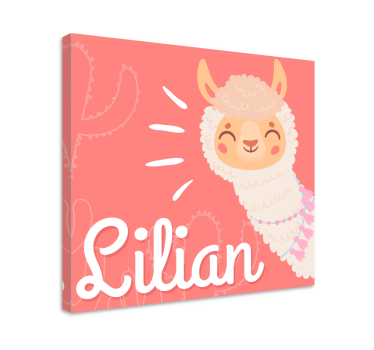 Tableau bébé lama personnalisé - TenStickers