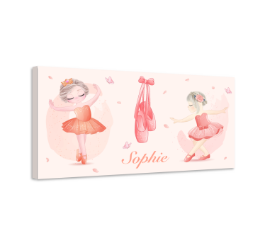 Tableau danse Ballerine avec nom - TenStickers