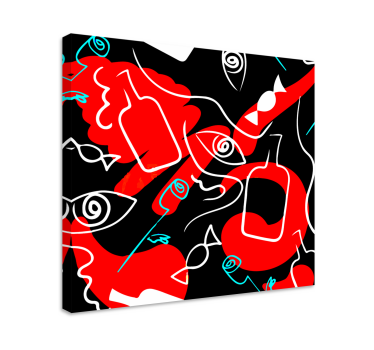 Tableau fruits formes de fruits abstraites - TenStickers