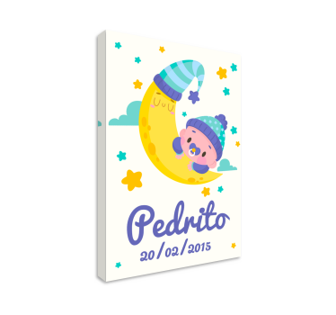 Tableau bébé lune de sommeil - TenStickers