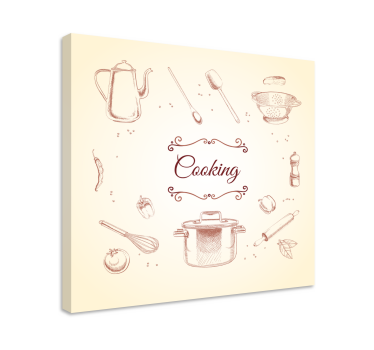 Tableau décoratif Ustensile de cuisine rustique - TenStickers