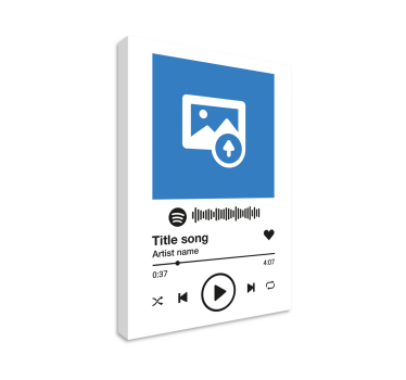 Tableau thème musique Spotify musique fond blanc - TenStickers