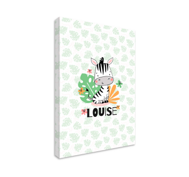 Tableau bébé illustration de zèbre personnalisée - TenStickers