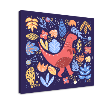Tableau dinosaures illustration de dinosaures amusants - TenStickers